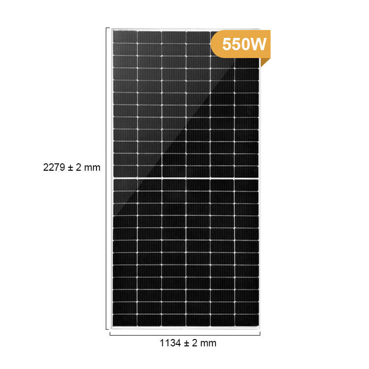 Panel solar monocristalino de alta eficiencia de 550w